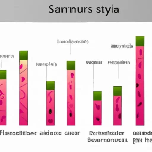 גרף המתאר את שיעורי ההישרדות עבור סוגים שונים של לימפומה