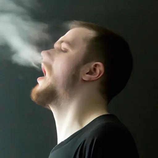 תמונה של אדם נאבק לנשום, המתאר את השפעת אמפיזמה על הנשימה