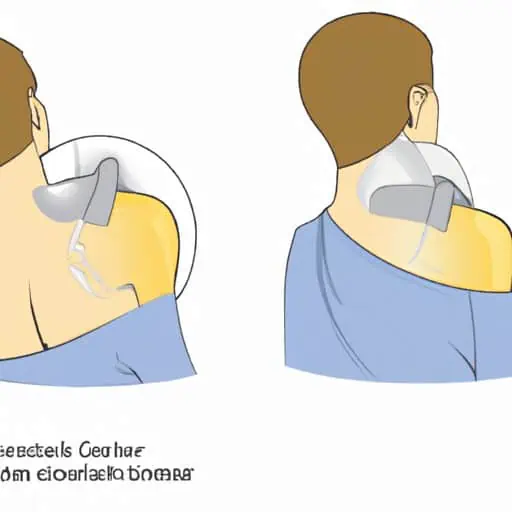 איור המציג אפשרויות טיפול שונות להסתיידות בכתף